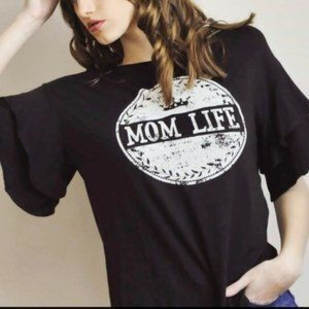 ZARA MOM LIFE TEE Ruffled Sleeves